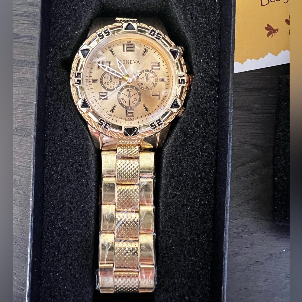 Geneva Gold Men's Watch with gift box